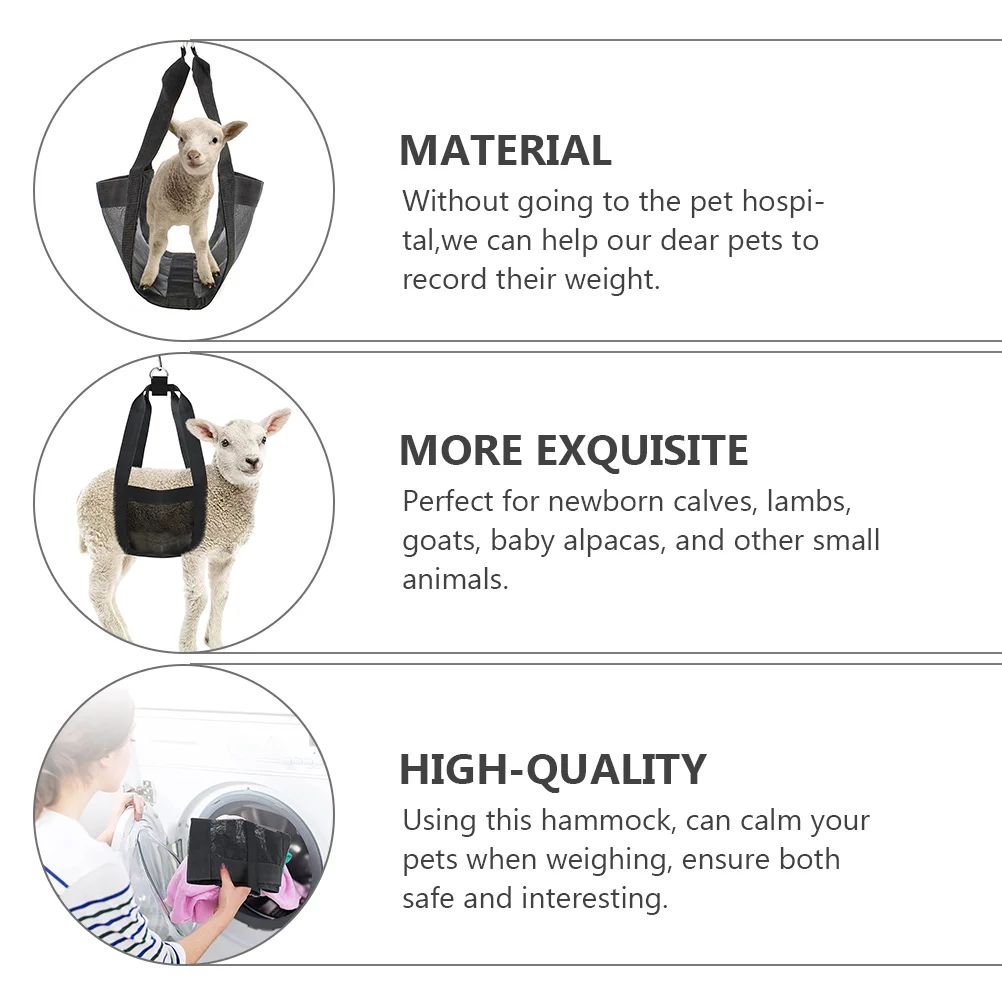 Animal Weighing Spreader Newborn Livestock Sling Hanging Scale Adjustable Hammock Strap Small Animals Pet Bag