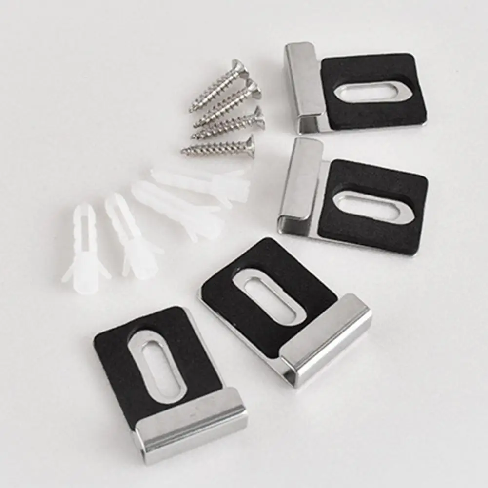 Metal Mirror Clips Wide Channel Mirror Hanger Clip Kit Strong Load-bearing Wall Mounting Retainer Clips