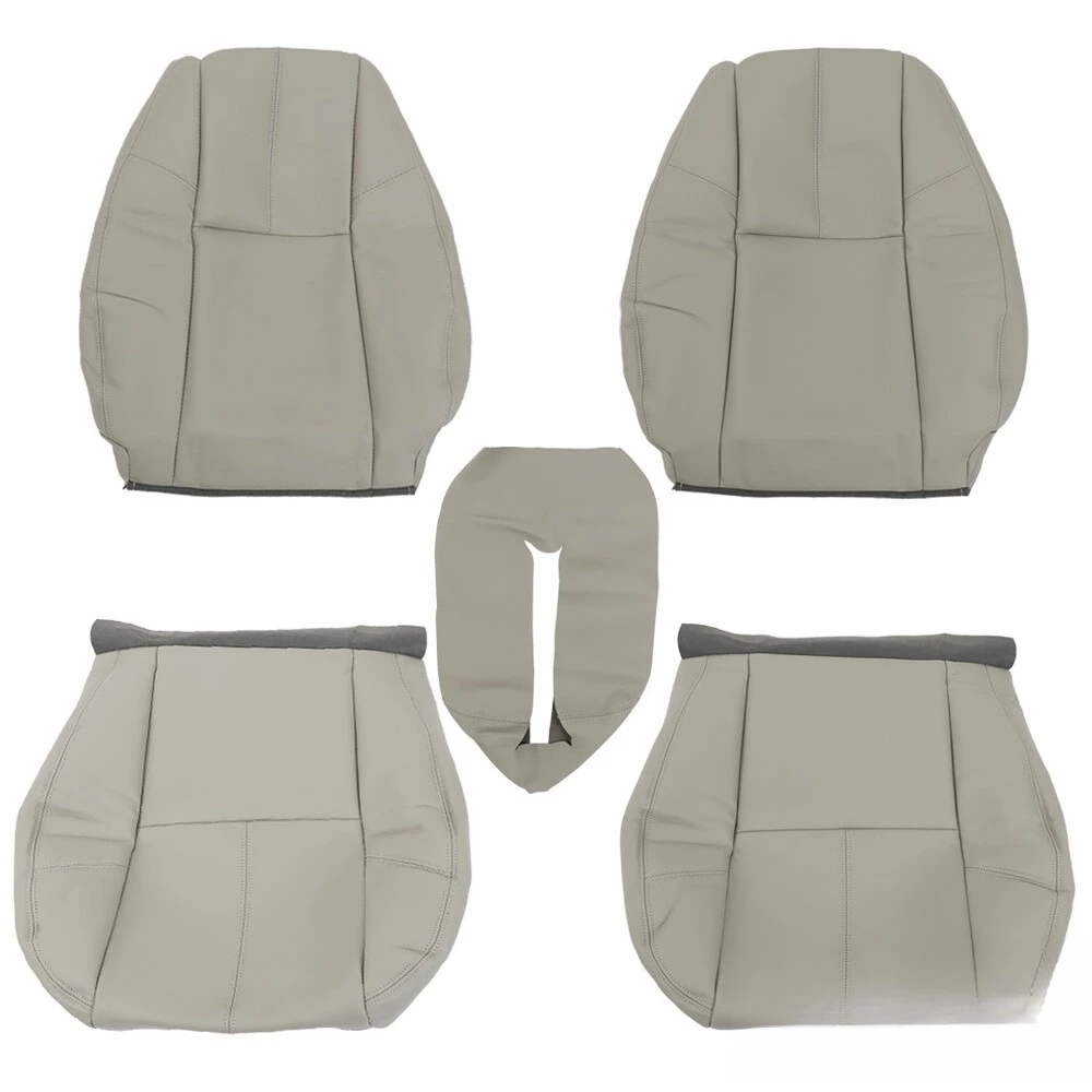 For Chevy Tahoe GMC 2007-2014 Gray Seat Cover Driver & Passenger Bottom Top