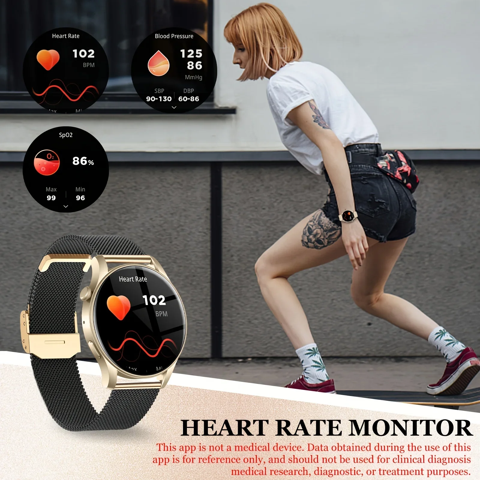 For Huawei WATCH 4 NFC Smart Watch 1.32-inch IP68 Heart Rate Monitoring Health Sports Bluetooth Call Women's Smartwatch