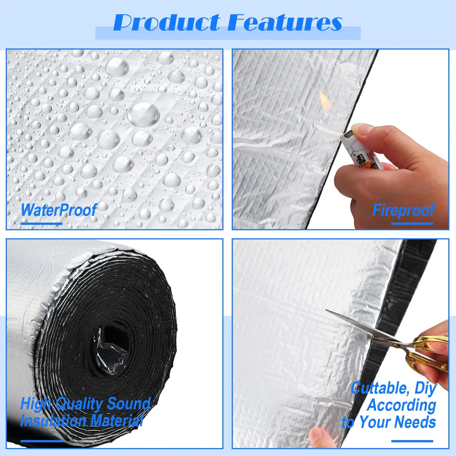 5mm Reflective Aluminum Foil Foam Insulation Roll, Thermal Barrier for Roofs, Walls, Garages, RVs & Warehouses