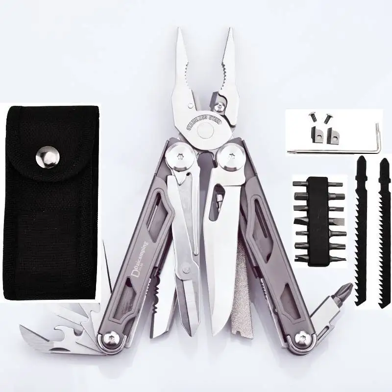 Détruire l'icamping Multitools, Multitools DIY, Multi-Tool, Couteau Pliant, Ciseaux Cutter, Équipement de Survie EDC, Pince Multifonctionnelle Manuelle, DL30