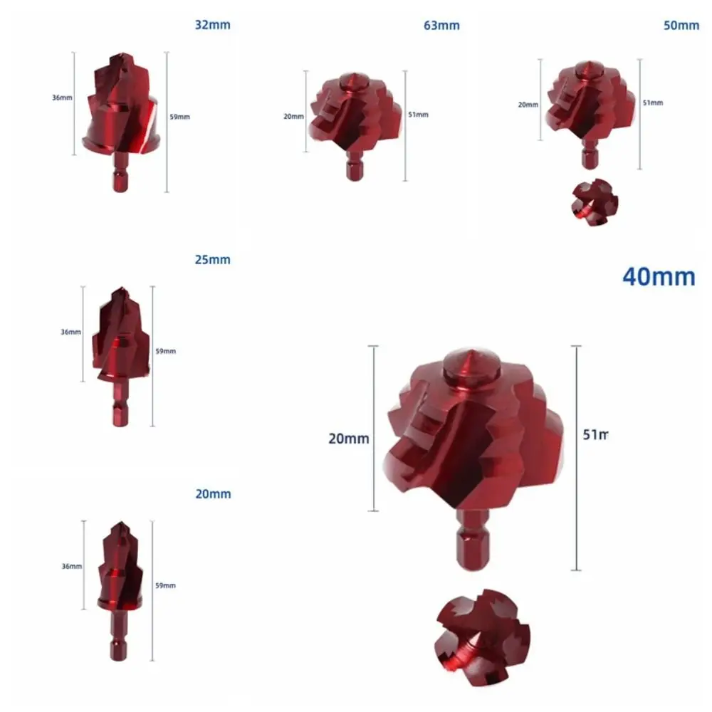 Punta da trapano a gradini di sollevamento PPR Acciaio ad alta velocità Alesatura Foratura Punta da trapano con codolo esagonale Resistente all'usura Durevole