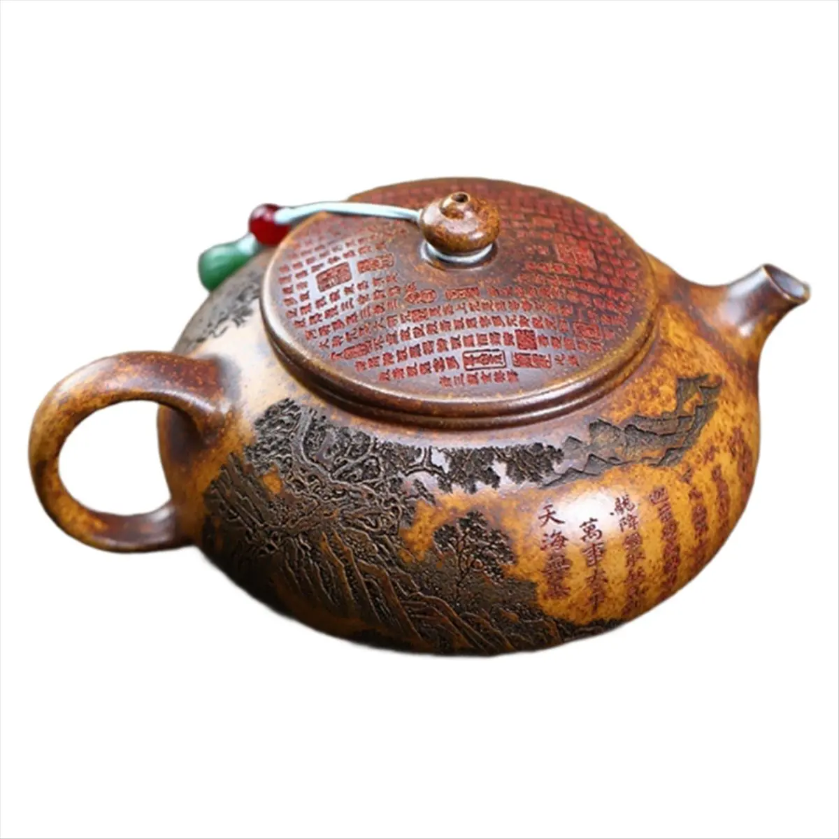 A24I Yixing Clay Pot Raw Mine Keel Gold Sand Arhat Hanjiang Pot Tea Set Chinese Teapot