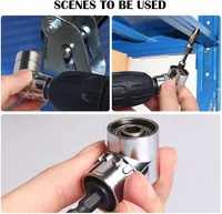 Impact Grade 105 Degree Angle Socket Adapter Power Hand Tool Part Driver Extension Set Screwdriver Holder Drill Nut Attachment 4