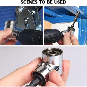 Power Extension set, 105 degrees of angle, socket adapter, hand tool part, starting screwdriver, attached nut drill 10 Main Sales Adapter for Drill - №3