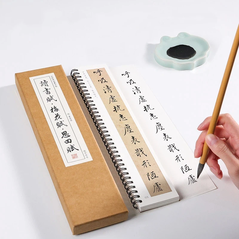 

Dong Qichang Clerical Script Copy Writing Book Calligraphy Brush Pen Copybook Close Range Chinese Character Card Copying Booklet