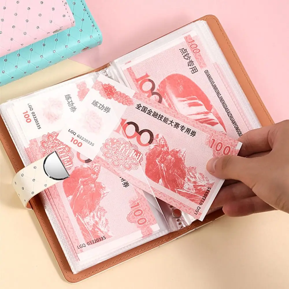 

Папка-органайзер для денег с кодовым замком, прозрачными отделениями большой вместимости, для планирования бюджета и экономии, портативная