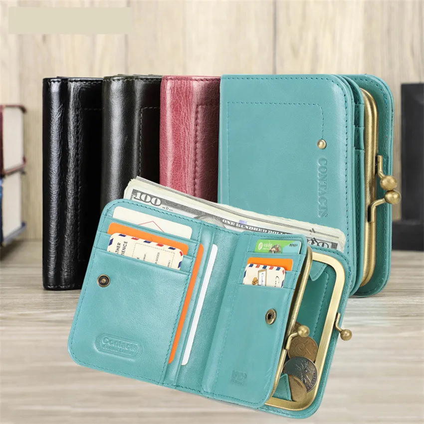 

NEW RFID Theft Protect Wallet Thin Purse Lady Clutch Bag Coin Pocket Money Summer Slim Bifold Wallets Coin Purse Card Holder