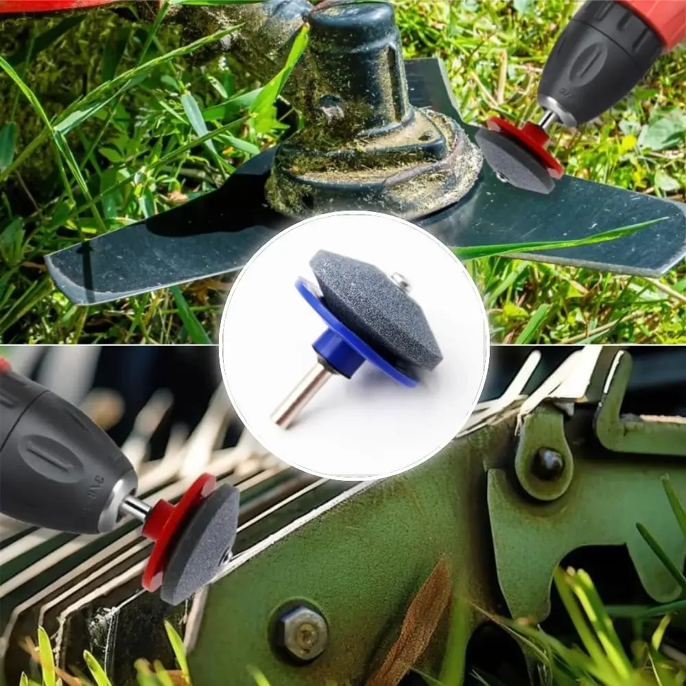 Lawn Mower Dull Blade Sharpener for Power Hand Drill and Lawn Mower Blade Balancer Set Fit for Lawn Mower Tractor Garden Tool