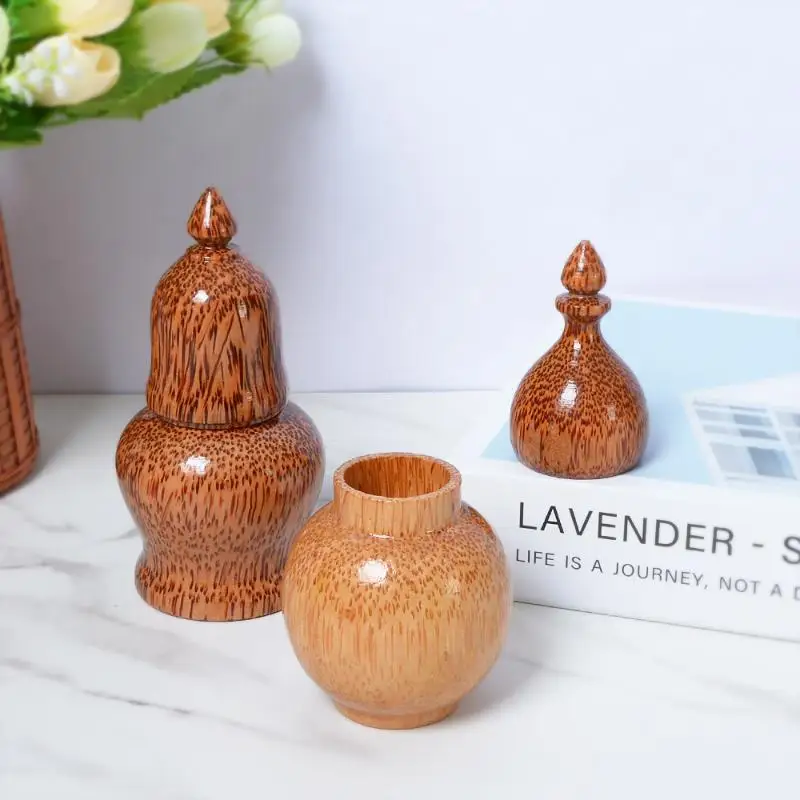 Natural Wood Toothpick Holder With Dustproof Lid Vintage Grain Design For Home Kitchen Dining Table Decor
