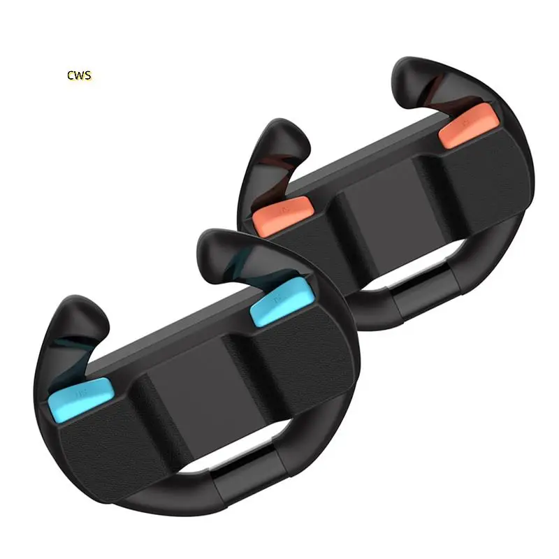 

2Pcs Racing Steering Wheels For Switch 2 Ergonomic Controller Grips Enhanced Gaming Precision