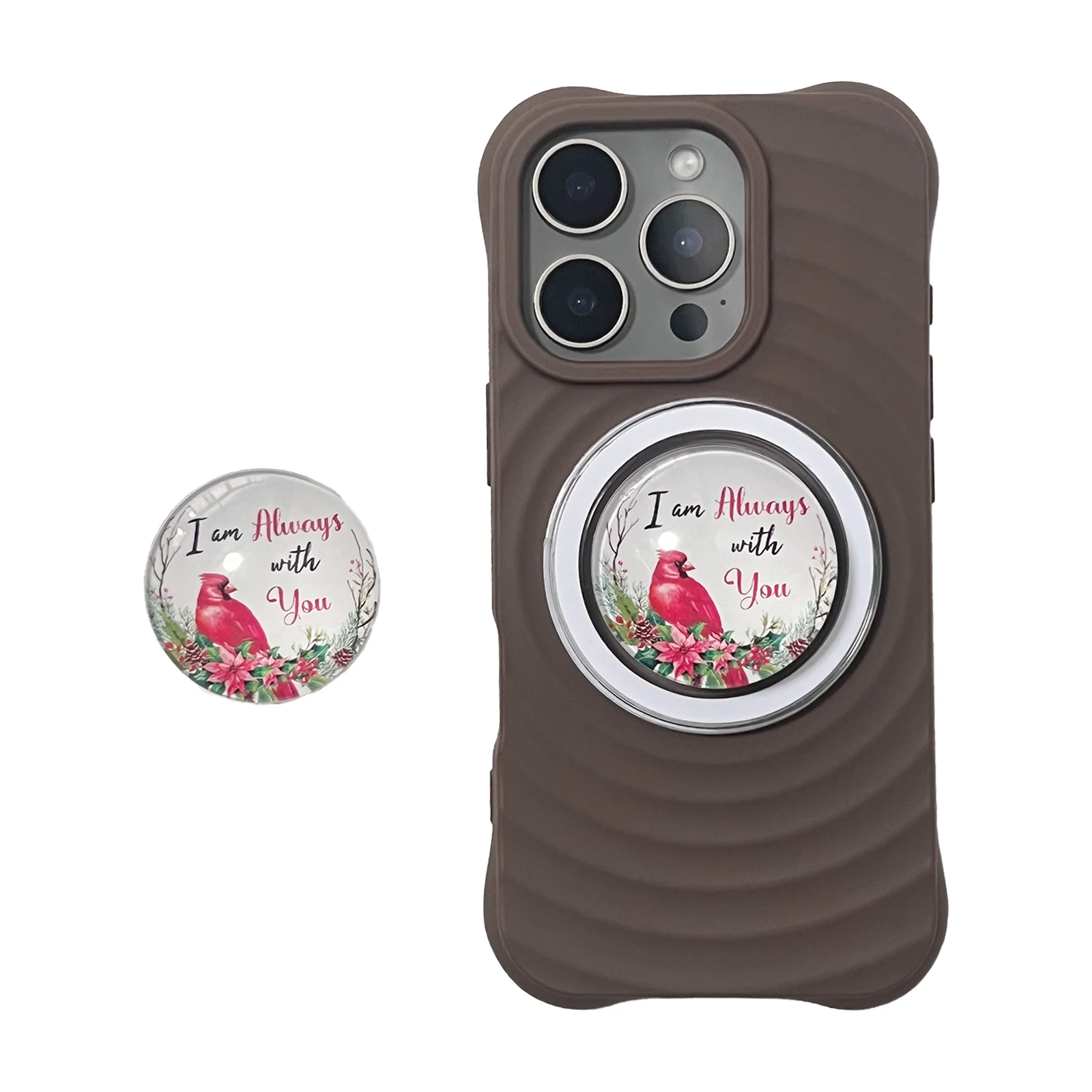 Bonito 3d papagaio vermelho suporte do telefone móvel para caso de telefone universal suporte magnético para iphone samsung griptok grip tok