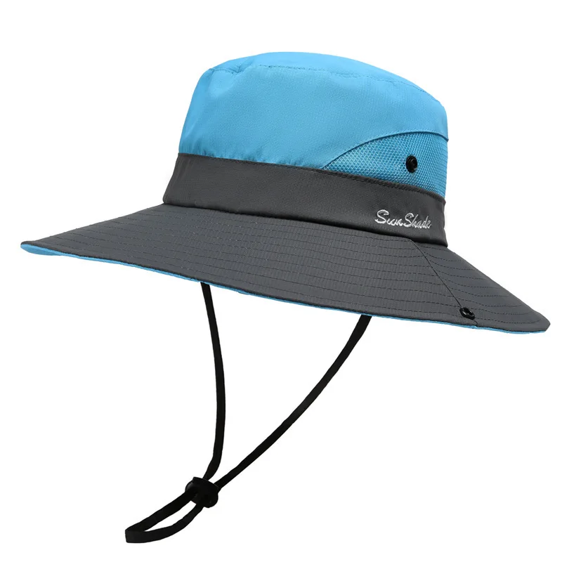 Summer Fishing Hat Beach Fisherman Man‘s Surf Cap Hat Sun Protection UPF50+ Anti Mosquito Bucket Hat Outdoor Camping Water Sport