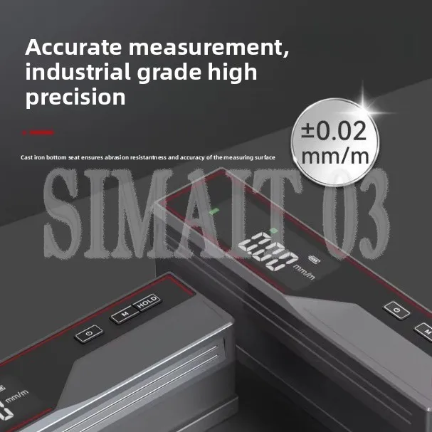 

High-Precision 0.01mm/m Resolution ±0.02mm/m Accuracy ±0.5mm/m Measuring Range buit-in bluetooth Digital Level