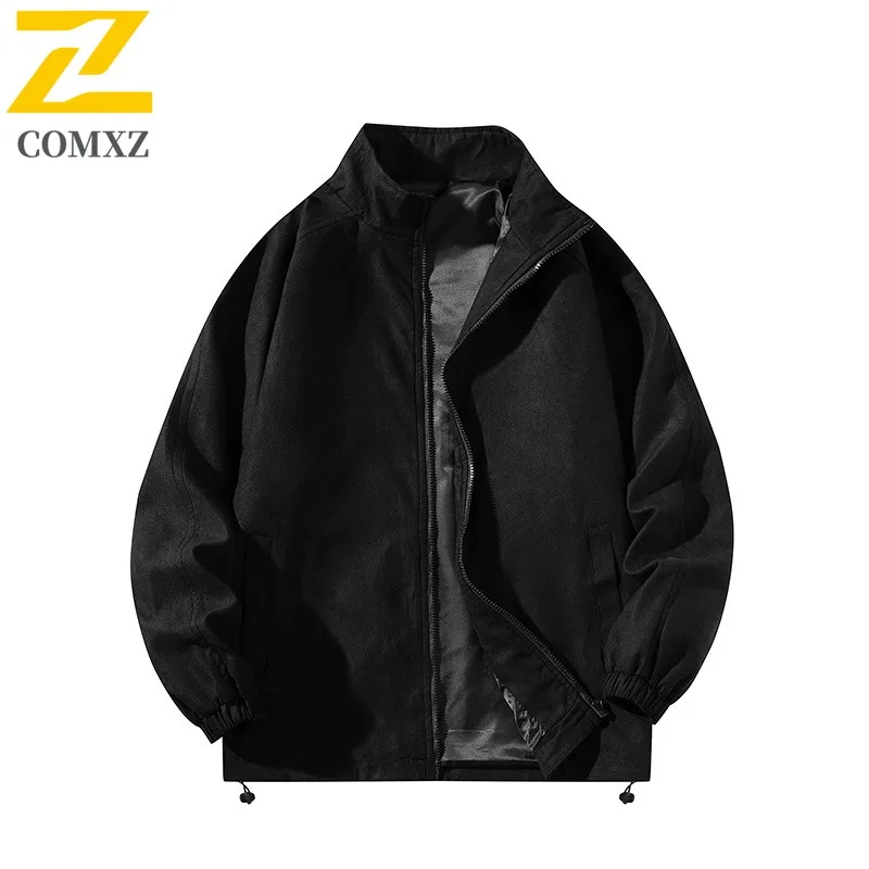 الرجال الحضرية جلد الغزال عادية فضفاض صالح الوقوف طوق سترة عالية الجودة خمر خفيفة الوزن يندبروف الخريف الشتاء ارتداء معطف #3