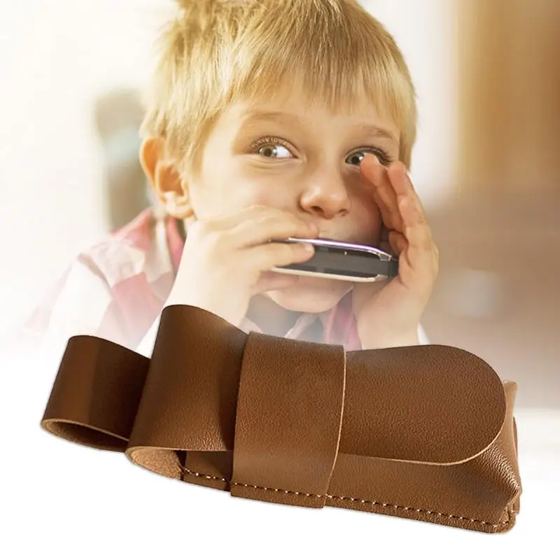 Harmonica Case Lightweight PU Leather Harmonica Package Harmonica Case For Professional Players Beginners Students Children Kids