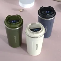380/510ML Thermos Coffee Mug Stainless Steel Insulated Cup Temperature Display Car Portable Vacuum Bottle Insulated Bottle