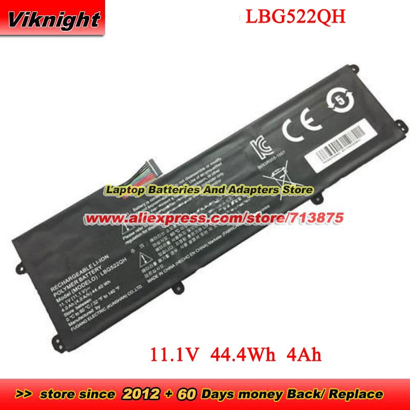 

LBG522QH Battery for XNote Ultrabook Z350 Z350-GE30KB Z360 Z360-GH60K Series laptop 11.1V 4000mAh 44.4Wh