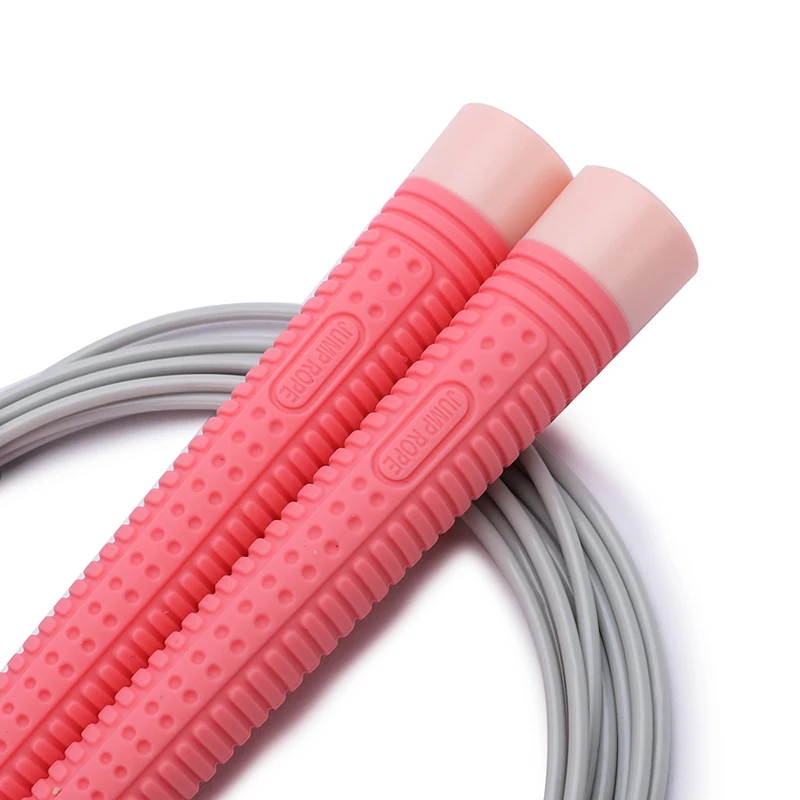 Silicone Handle Jump Rope Fitness PVC Sports Steel Wire Skipping Ropes Crossfit Adjustable Exercise Workout Skipping Equipment