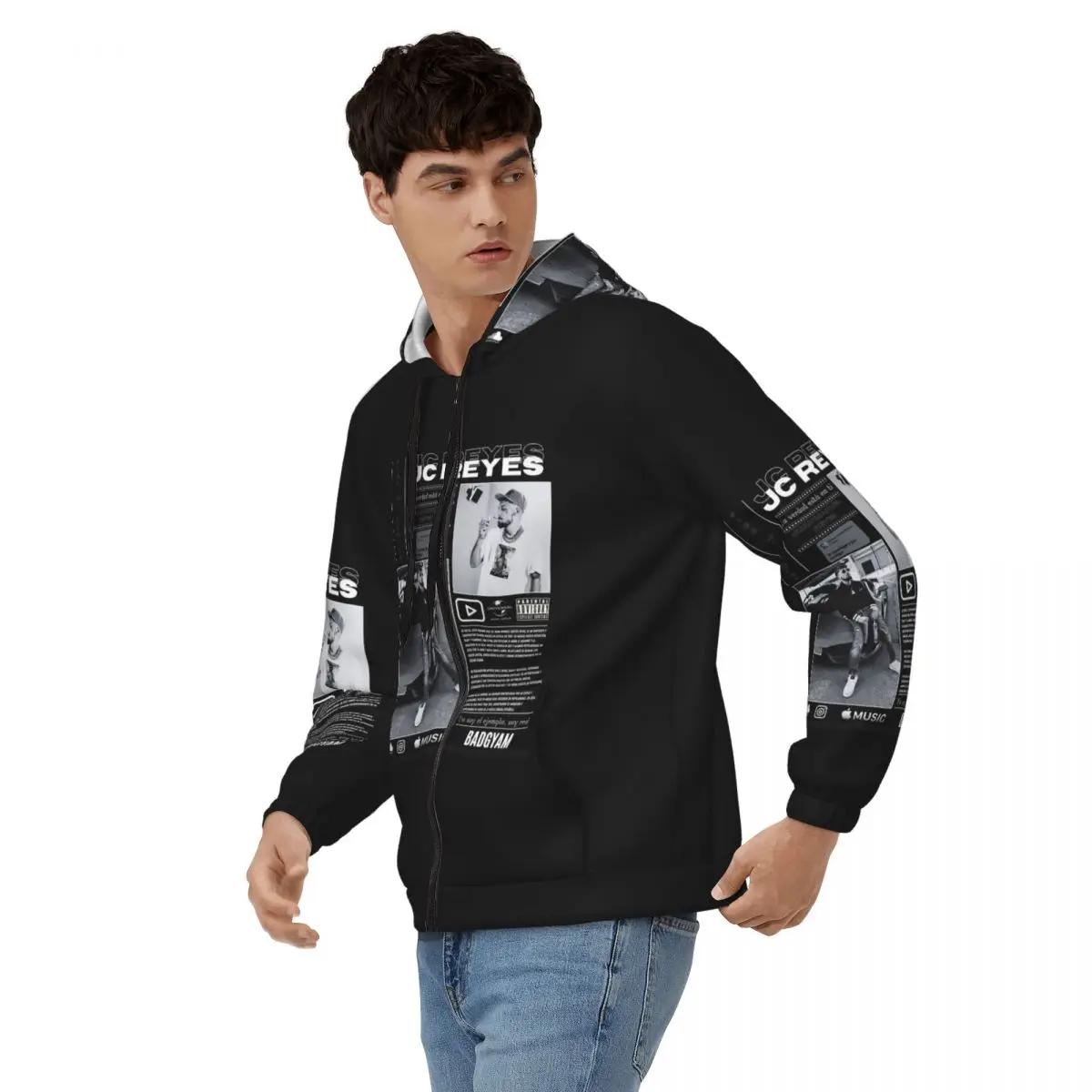 Rapper Jc Reyes Album Tour Graphic Zipper Hoodie Harajuku Pullover Autumn Winter Men Women Sweatshirt Long Sleeve Tops
