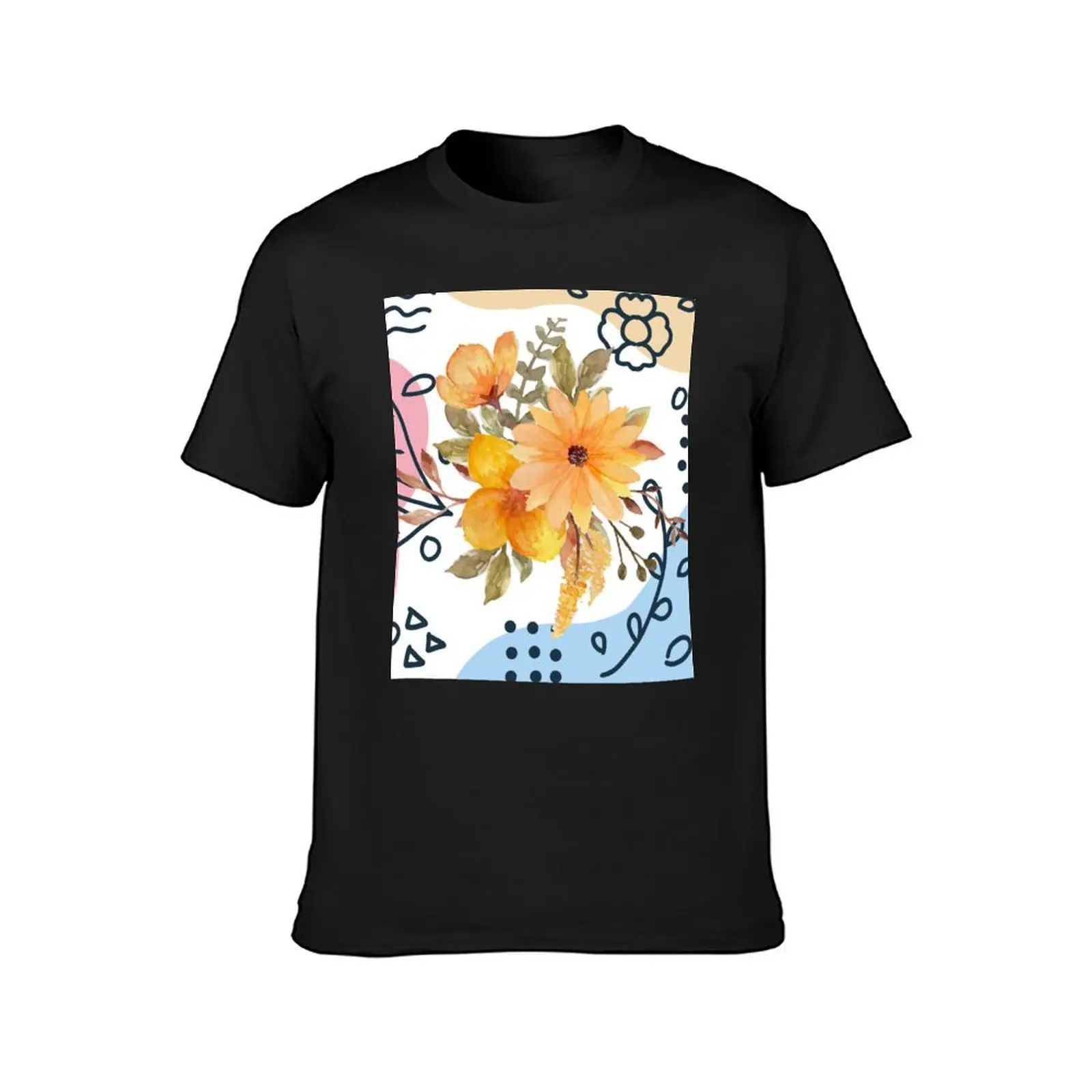 Lovely flowers to appreciate the beauty of life. T-Shirt heavyweights korean fashion t shirts for men cotton