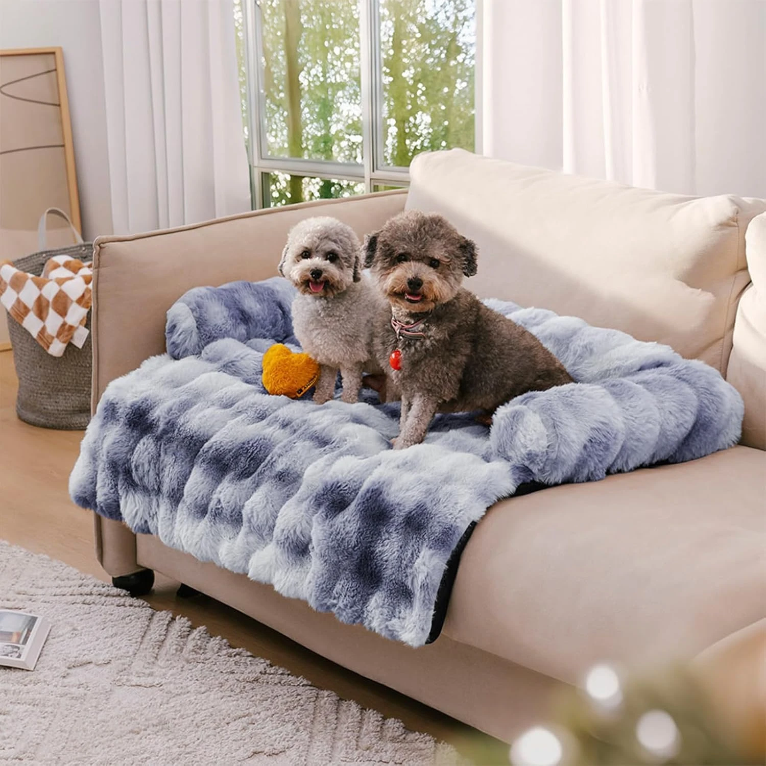 

Tie-dyed Luxury Dog Bed Mat for Sofa Protector Washable Cover for Large Medium Small Dogs Warm Dog Cushion Pet Blanket Pet Pad