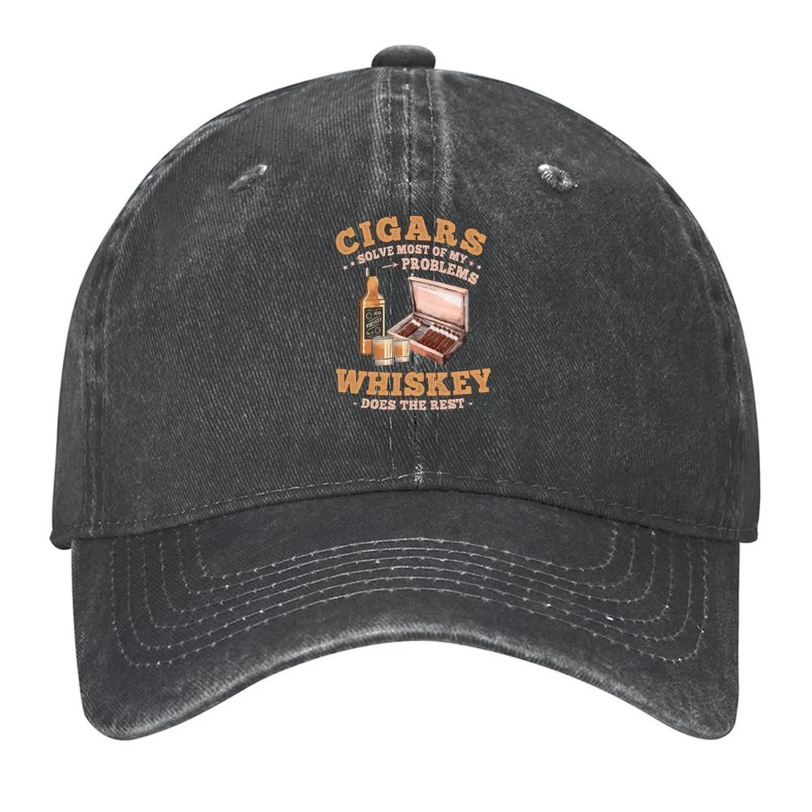 

Funny Cigar Sayings for Whiskey and Cigars Lovers Baseball Cap foam party Hat Sun Hat For Children Men Golf Wear Women's