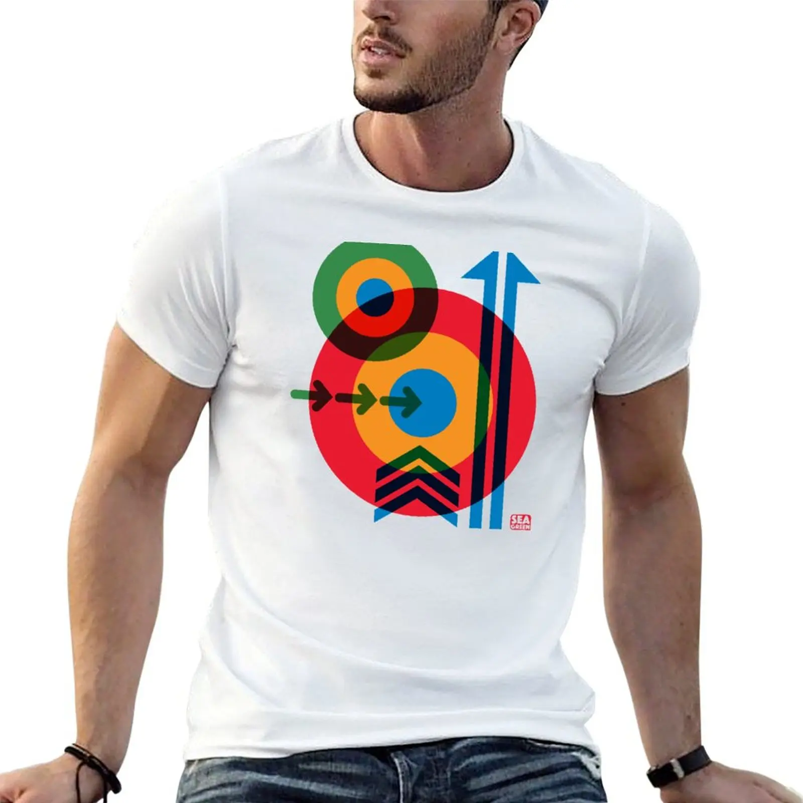 Mod Target Arrows 60s Pop Art T-Shirt Fashion Graphic Tee for Men