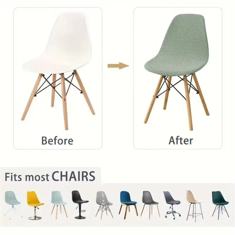 

High Back Dining Chair Cover Elastic Spandex Slipcover Stretch Chair Cover Stretch Jacquard Jacquard Chair Cover Dining Room