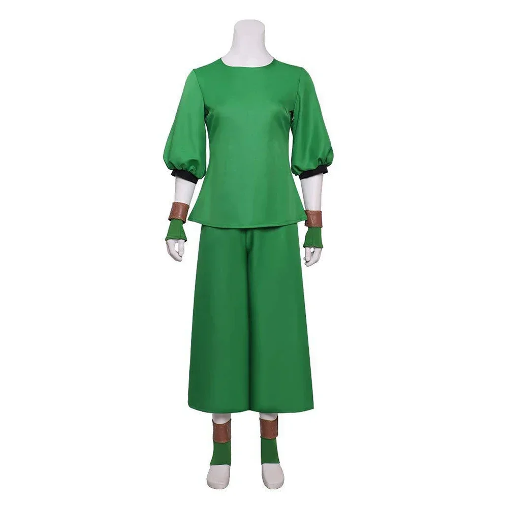 Anime Movie Avatar The Last Airbender Toph Beifong Cosplay Costume Women Fantasy Hat TOP Pants Belt Clothing Halloween Carnival - view 2