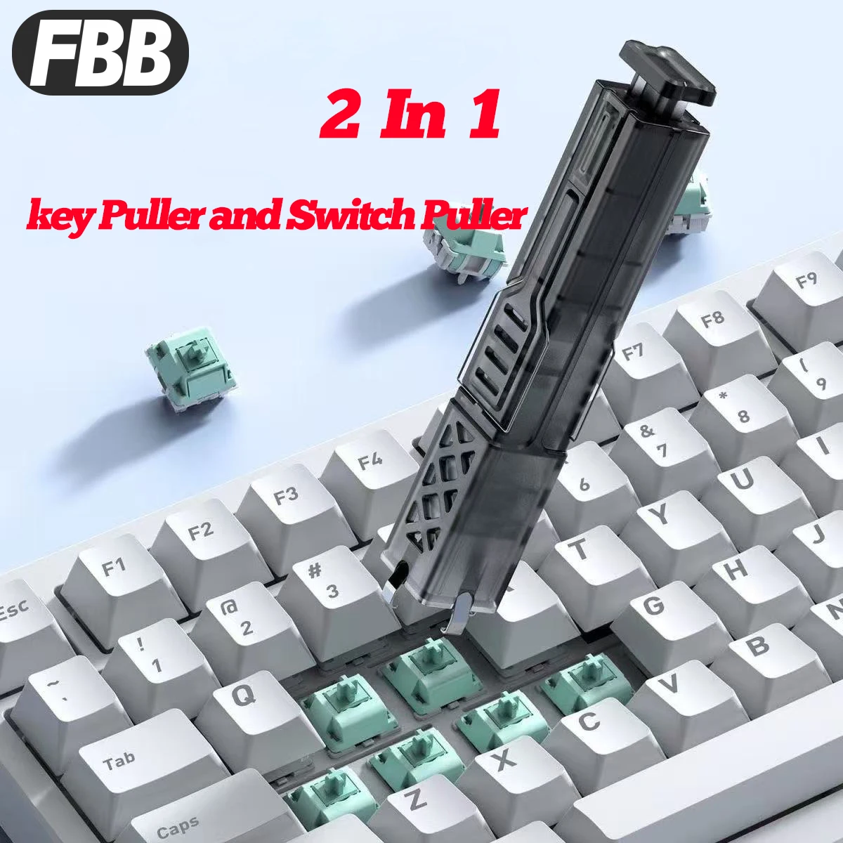 

FBB 2 In 1 Keycap Puller Switch Puller Key Switch Puller for Mechanical Keyboard Gaming Keyboard Switches DIY Cleaning Tool