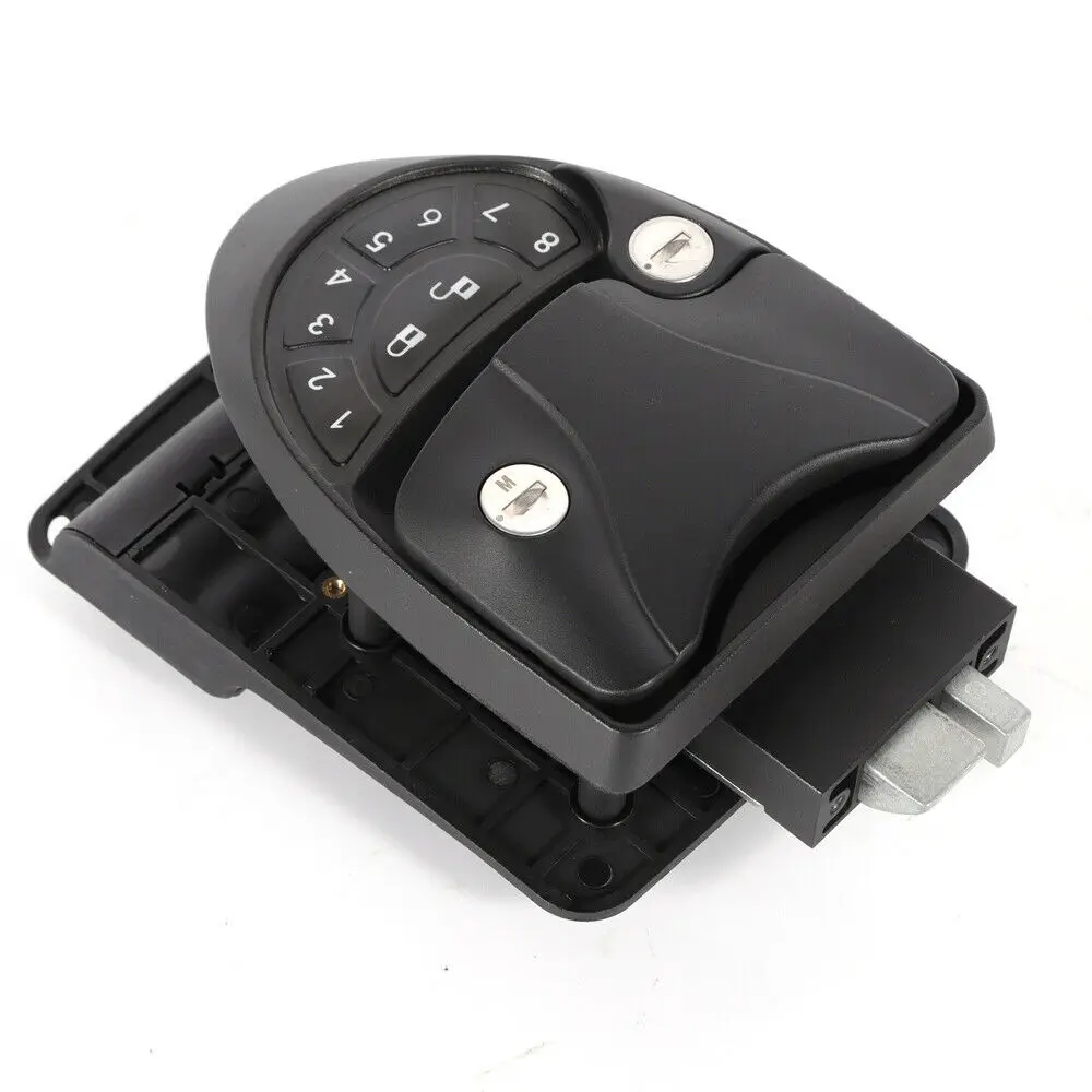 Right-Handed RV Door Lock for A Class, C Class, Fifth Wheel, Travel Trailer, and Camper, Metal+Plastic, Fits 30-50mm Door