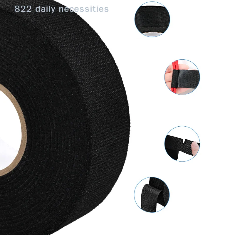 convenient15/20 Meter Heat-resistant Adhesive Cloth Tape Flame Retardant for HVAC Systems Insulation