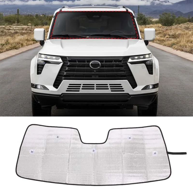 

For Lexus GX 2024 Aluminum Foil Silver Car Visor Sunscreen Window Sun Shade Blocks Parasol Interior Car Accessories