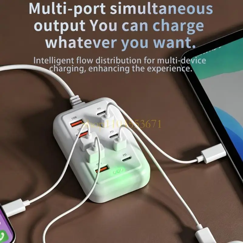 Best Seller USB-A Input Charging Splitter with 10 Mixed Outputs USB Adapter 5USB+5PD Power Station 5PD Fast Charging Adapter