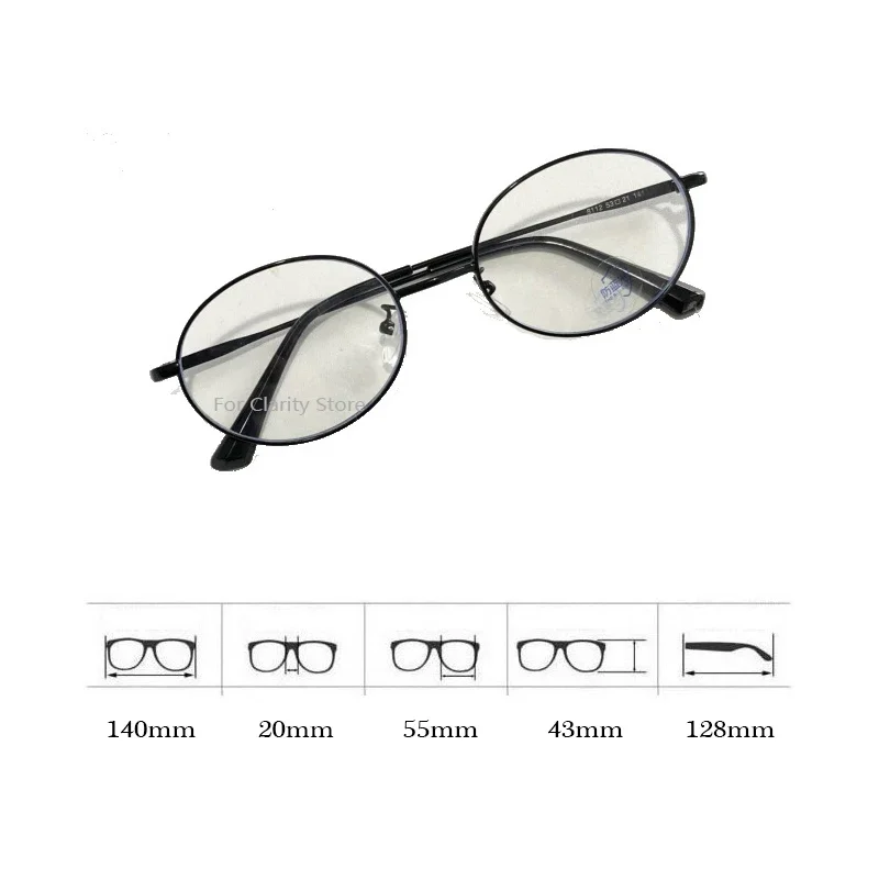 Retro Oval Glasses Frame Women Lovely Ins No Makeup Plain Glasses Men Eyewear Cute Decorative Computer Glasses