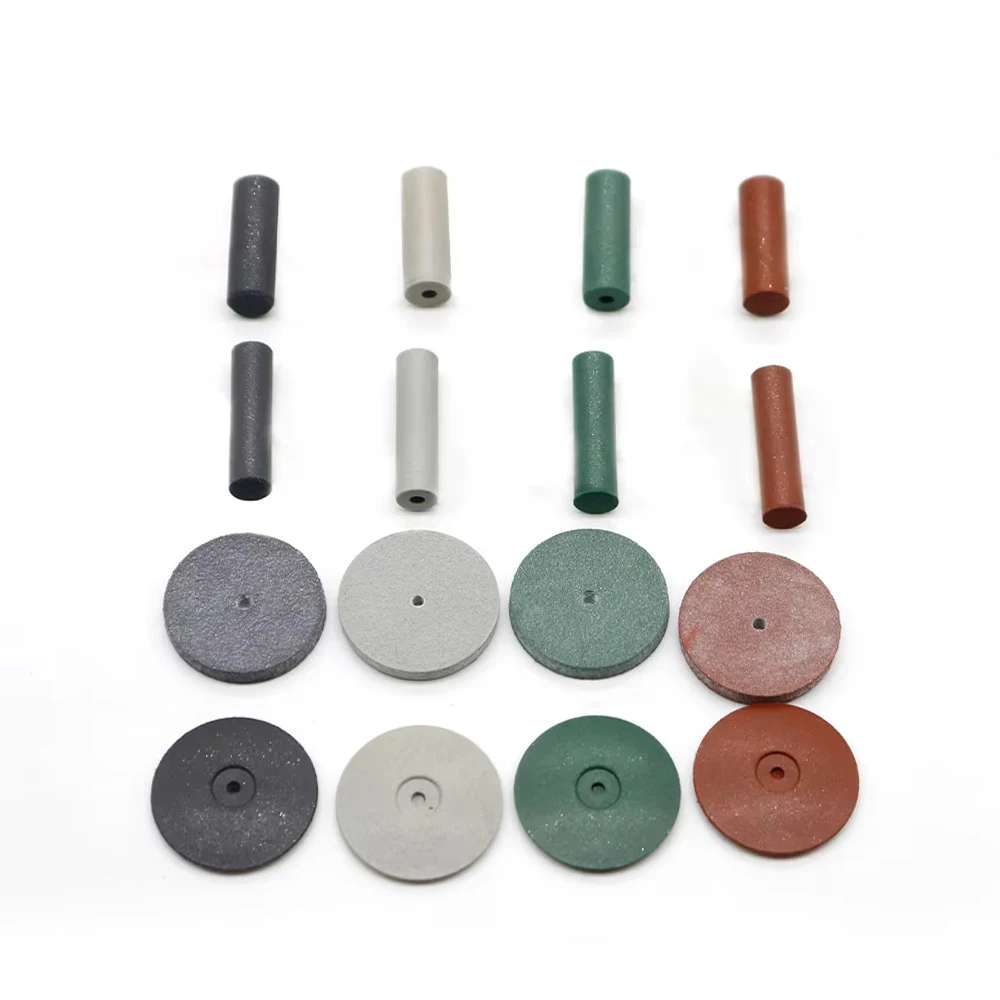 

200 шт. силиконовых резиновых полировальных насадок-колесиков для зуботехнических и ювелирных роторных инструментов
