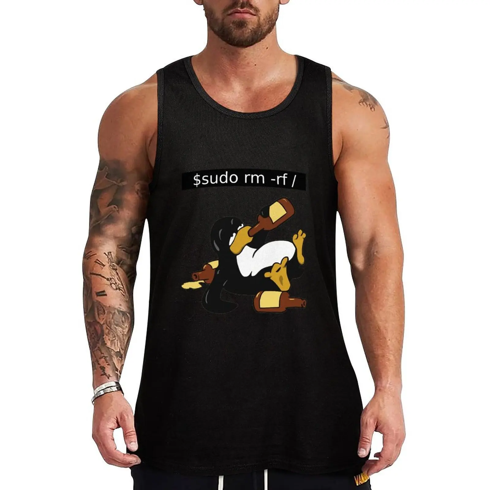 Funny Linux Command - Funny Linux shirts Linux Tux Tank Top UV Protection Tank Top Sun Protective Sleeveless