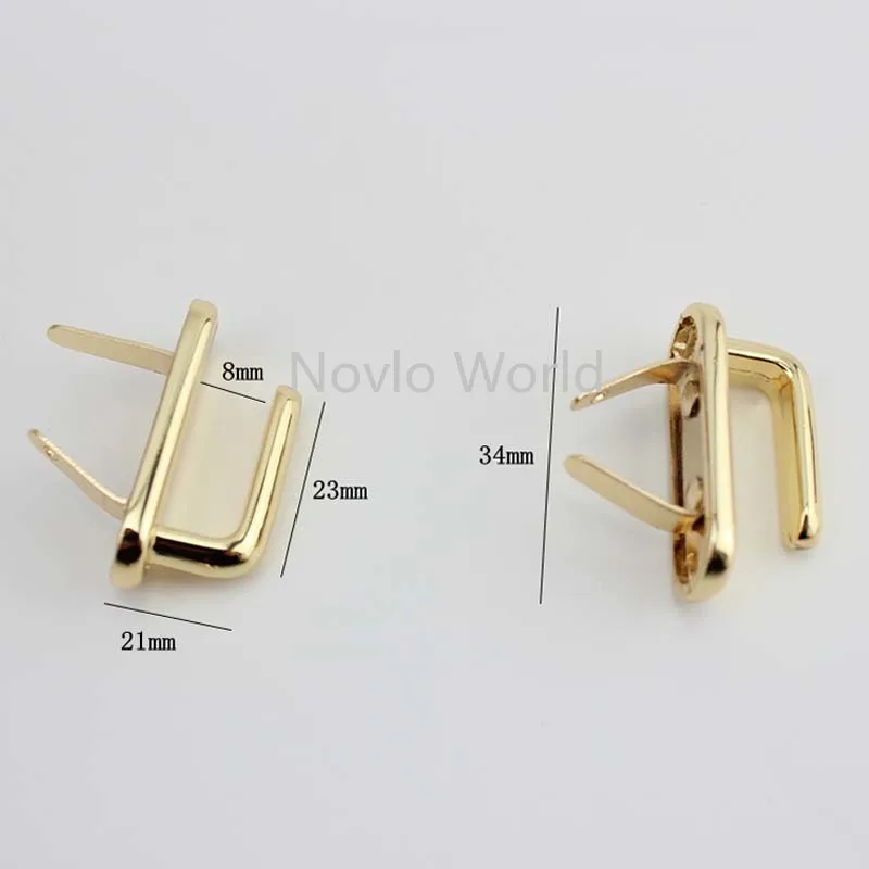 25*8MM 34*21MM Metal Arch Bridge For Woman Purse Handbag Strap Connector U-shape Bags Buckle Clips DIY Hardware Accessories