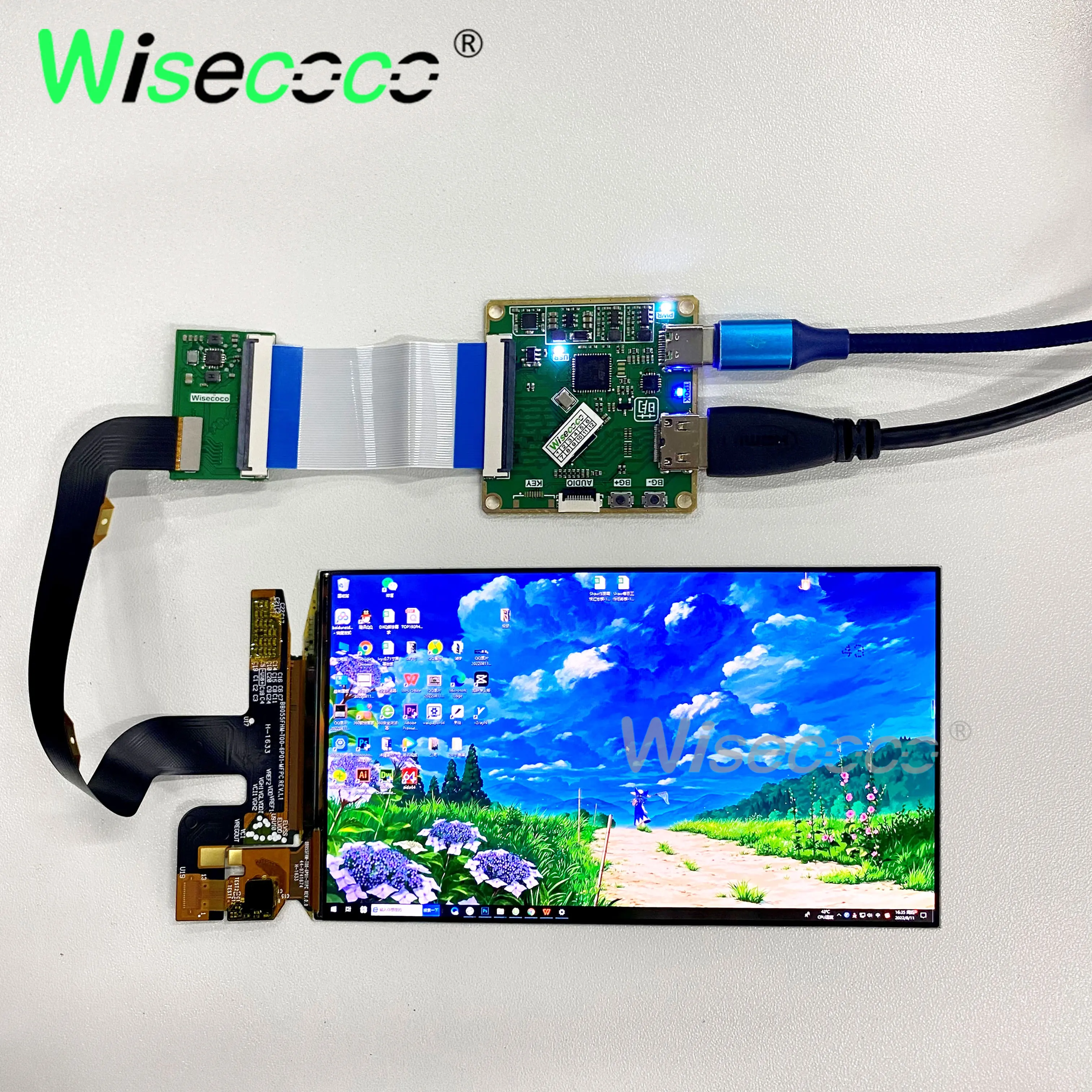 Pantalla táctil OLED de 5,5 pulgadas, 1920x1080, FHD, Pantalla AMOLED, 60Hz, placa de controlador de USB-C, RASPBERRY PI WIN 10 11, PANEL táctil OLED