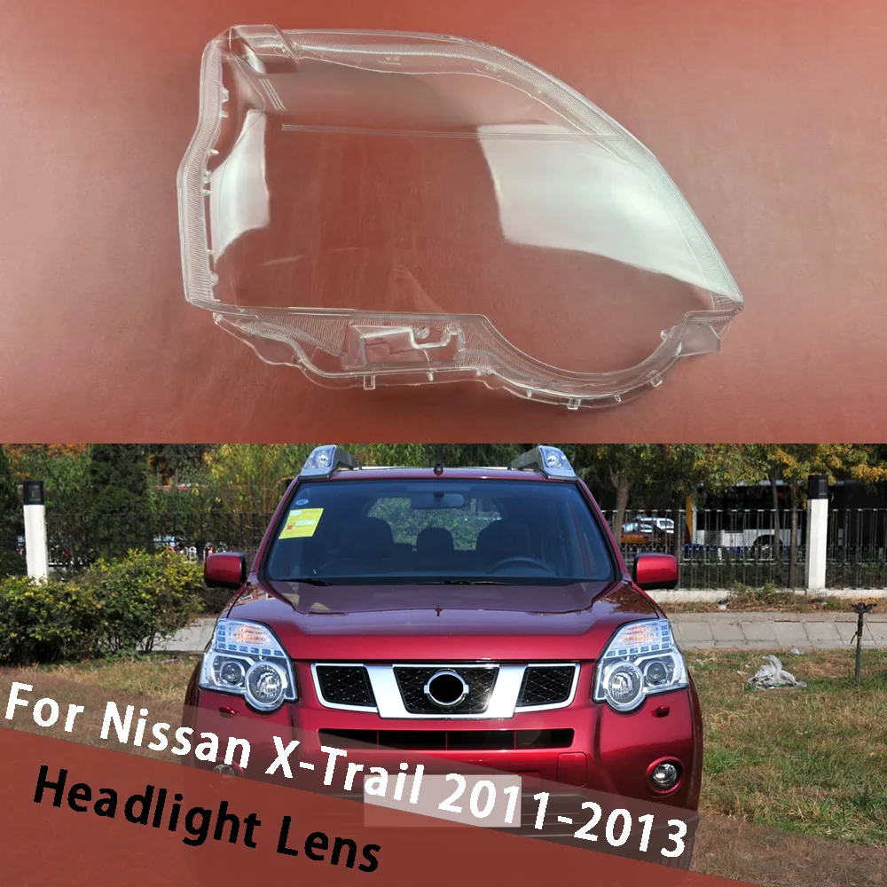 

For Nissan X-Trail 2011 2012 2013 Headlight Cover Housing Lamp Shade Transparent Lampshade Headlamp Shell Lens Plexiglass