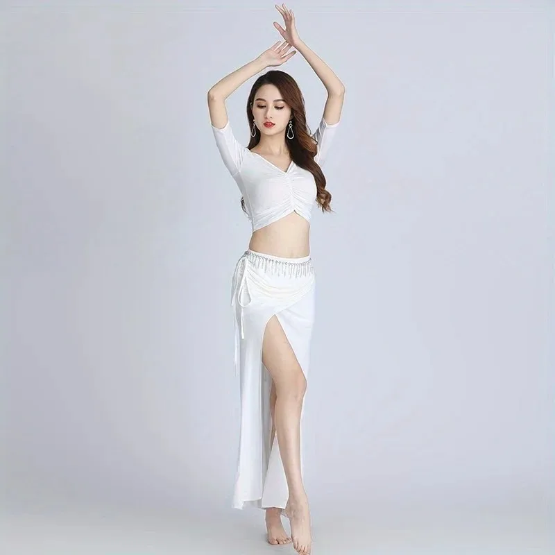 ممارسة الرقص الشرقي زي المرأة أعلى تنورة الأداء المهني ممارسة بدلة أنيقة مثير كوس ملابس الرقص ملابس جديدة