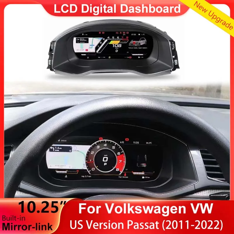 

Digital Dashboard Panel Virtual Instrument Cluster CockPit LCD Speedometer for Volkswagen VW Passat American version of Passat