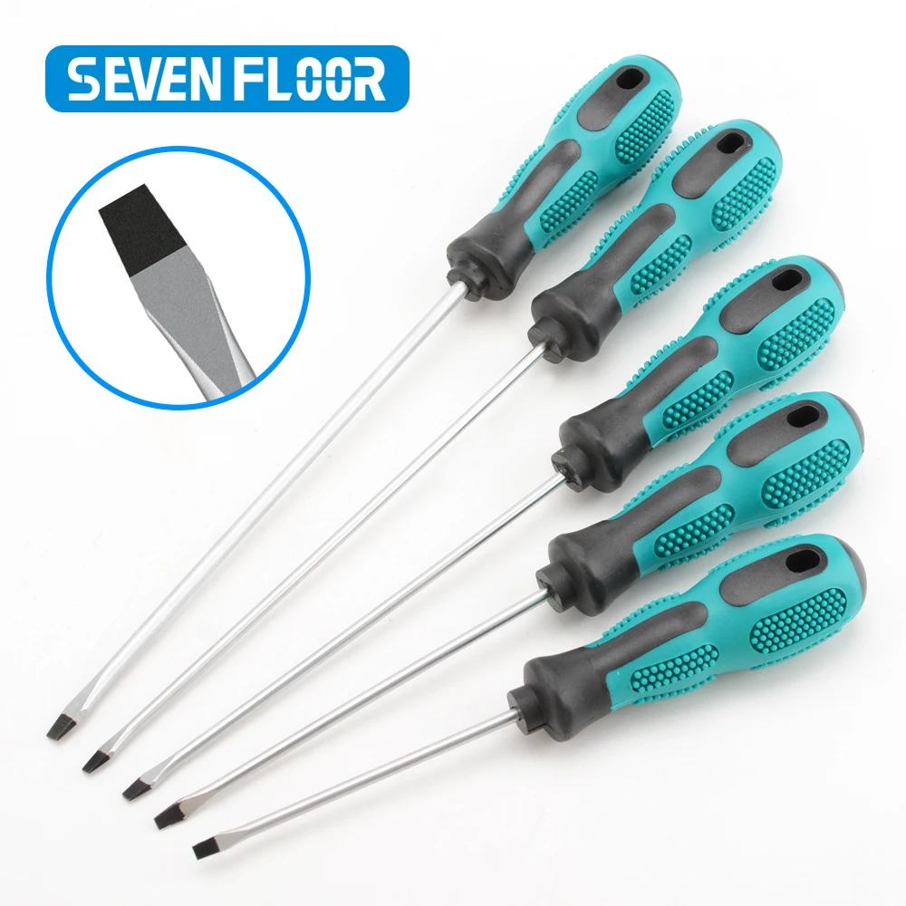 1PCS Multifunctional Flat Head Cross Screwdriver Magnetic Screwdriver Household Anti Slip Repair Manual Screwdriver