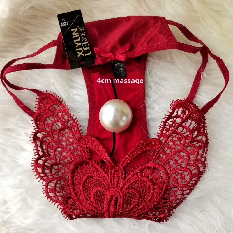Customized Imitation Pearl Underwear Into The Body To Increase A 4 Cm Sexy Thong Tight Massage Bead Briefs Panties Thongs