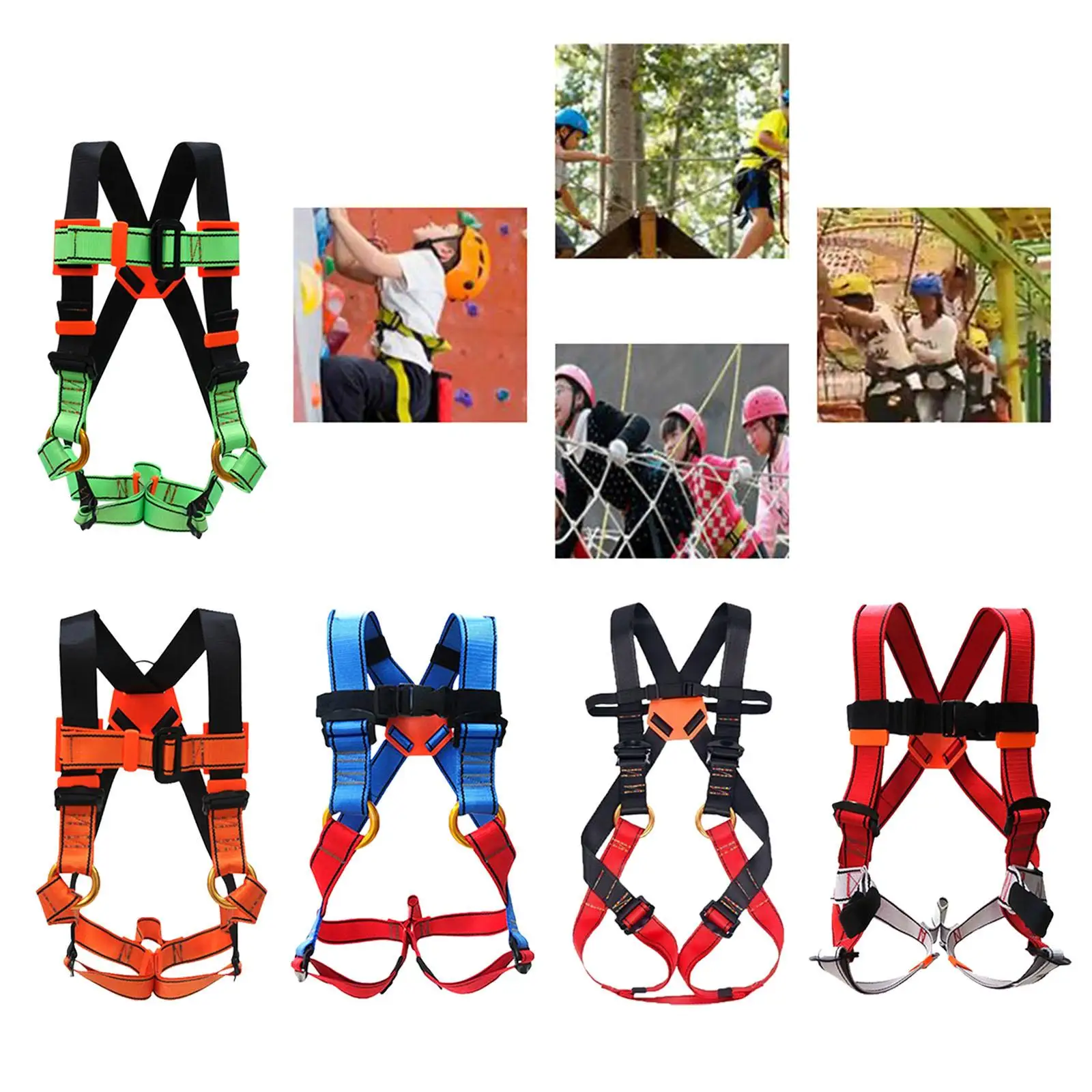 Rock Climbing Harnes, Full Body Harness Belt for Mountaineering/Rappelling/Tree Climbing Equipment Accessories