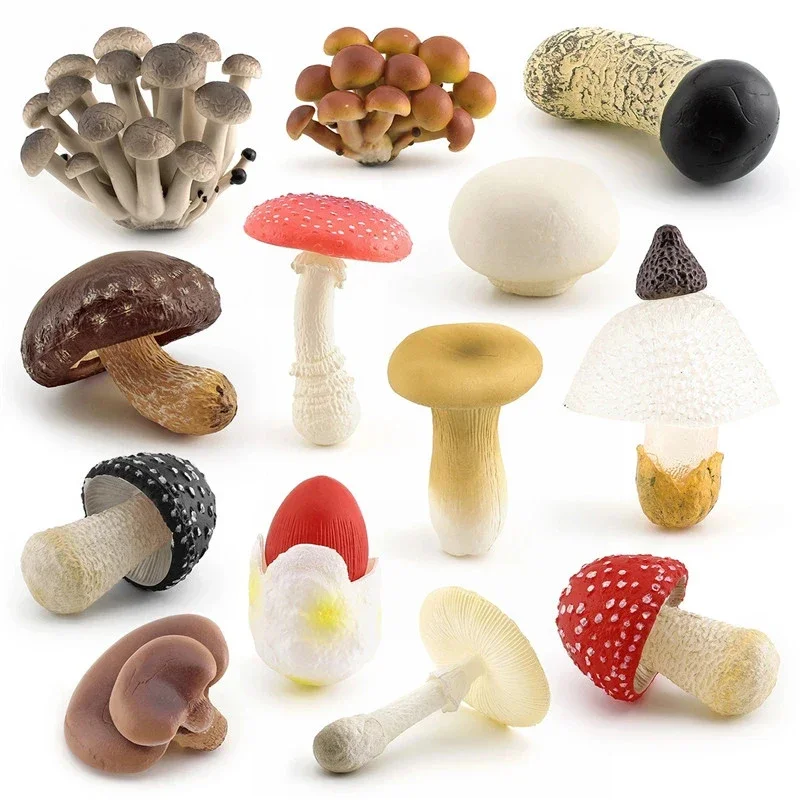 Simulation Mushroom Figurines Artificial Fungus Model Figurines Decoration Props Fairy Garden Landscape Miniature Ornaments