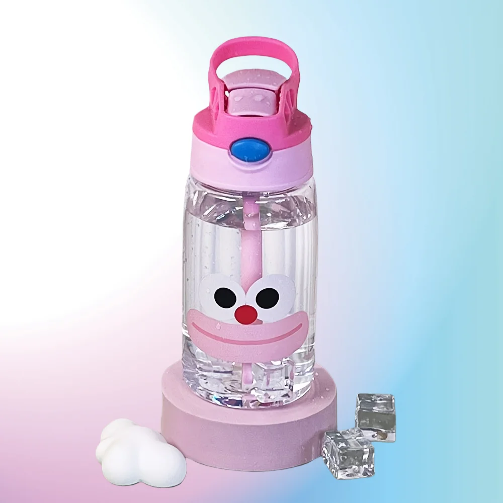 أطفال كوب امتصاص الماء الإبداعية الكرتون تغذية الطفل الكؤوس مع القش مانعة للتسرب زجاجات مياه في الهواء الطلق المحمولة 480 مللي أكواب #4
