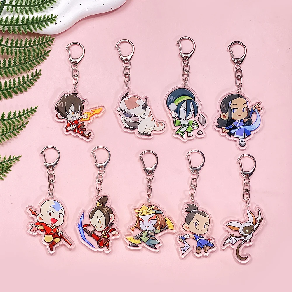 1/9Pcs Cartoon Avatar: The Last Airbender Acrylic Keychain Cute Backpack Pendant Bag Charms Accessories Decoration Holiday Gifts